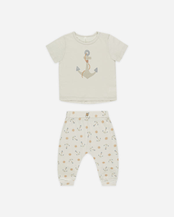 rylee cru Tee + Slouch Pant Set Anchors