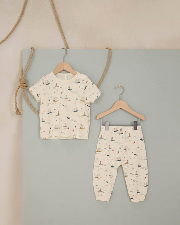 Rylee Cru Tee + Slouch Pant Set Nautical