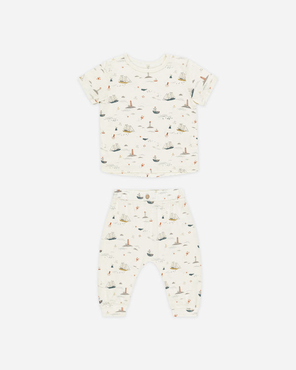 rylee cru Tee + Slouch Pant Set Nautical