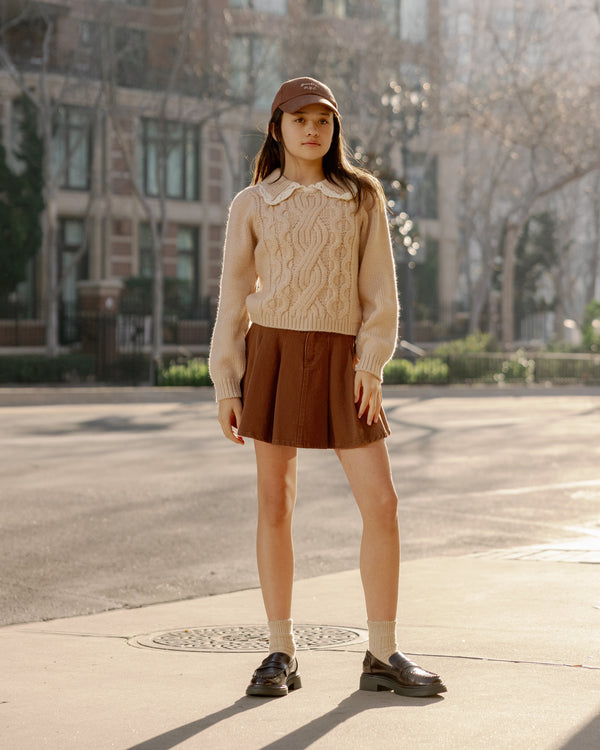 Rylee Cru Teen Alice Sweater Heathered Antique