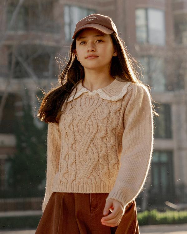 Rylee Cru Teen Alice Sweater Heathered Antique