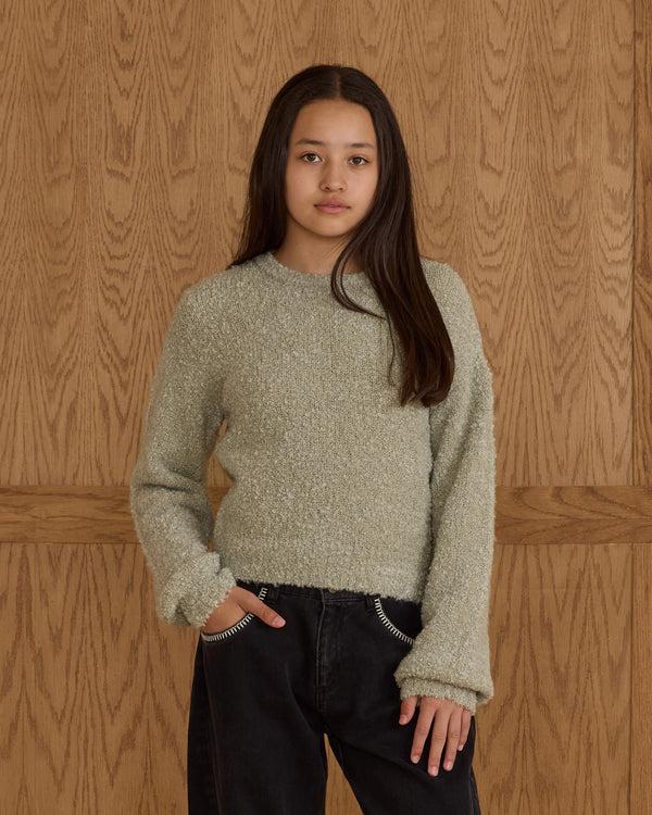 rylee cru Teen Aspen Sweater Pistachio Boucle