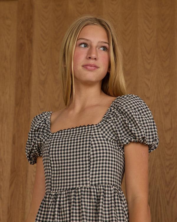 Rylee Cru Teen Axel Dress Black Gingham