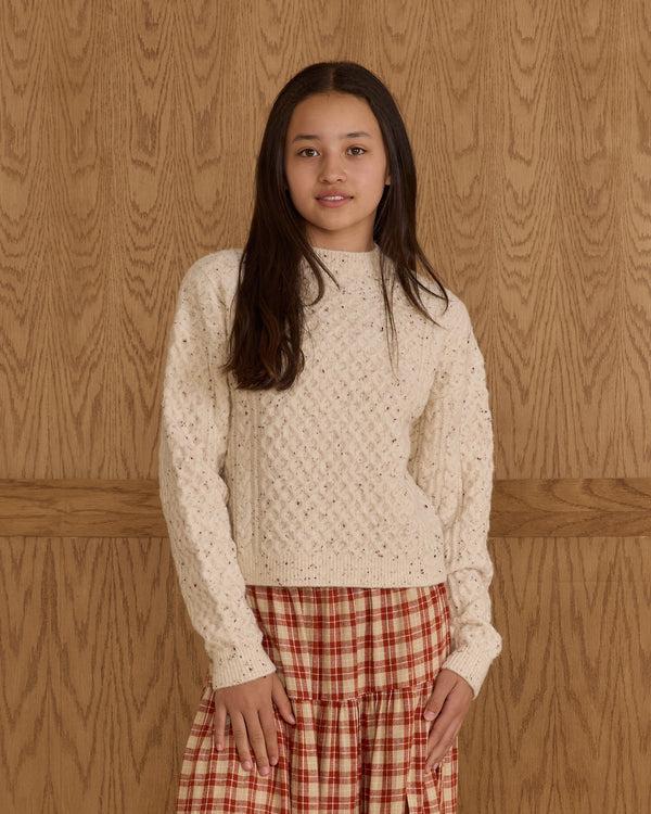Rylee Cru Teen Carolina Sweater Natural Speckled