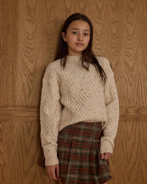 rylee cru Teen Carolina Sweater Natural Speckled