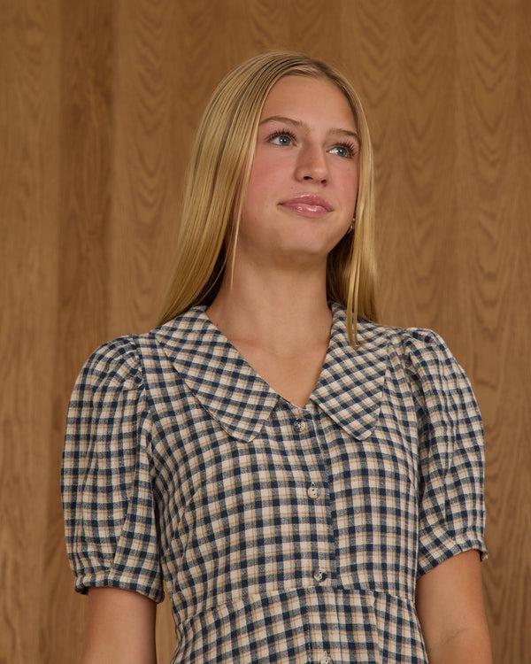 Rylee Cru Teen Del Mar Dress Navy Check