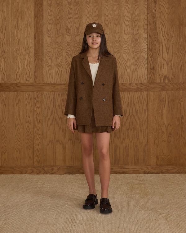 rylee cru Teen Double Breasted Blazer Rustic Plaid