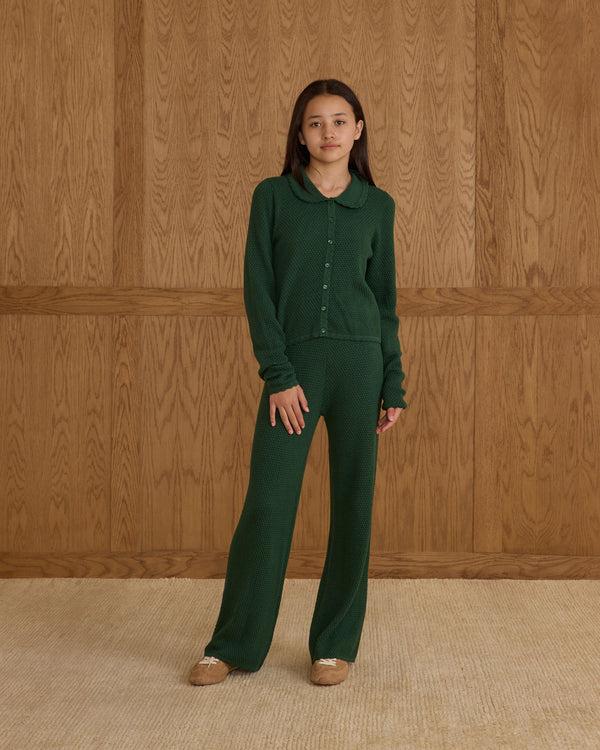 rylee cru Teen Knit Wide Leg Pant Green