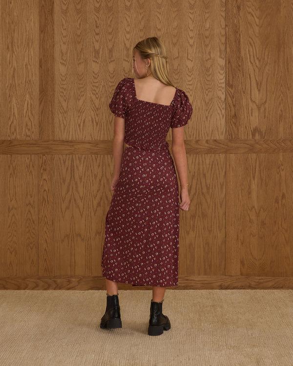 Rylee Cru Teen Midi Skirt Harvest Berry