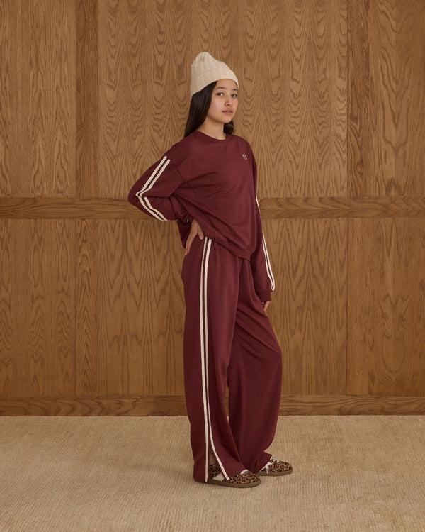 Rylee Cru Teen Oversized Sweatshirt Burgundy