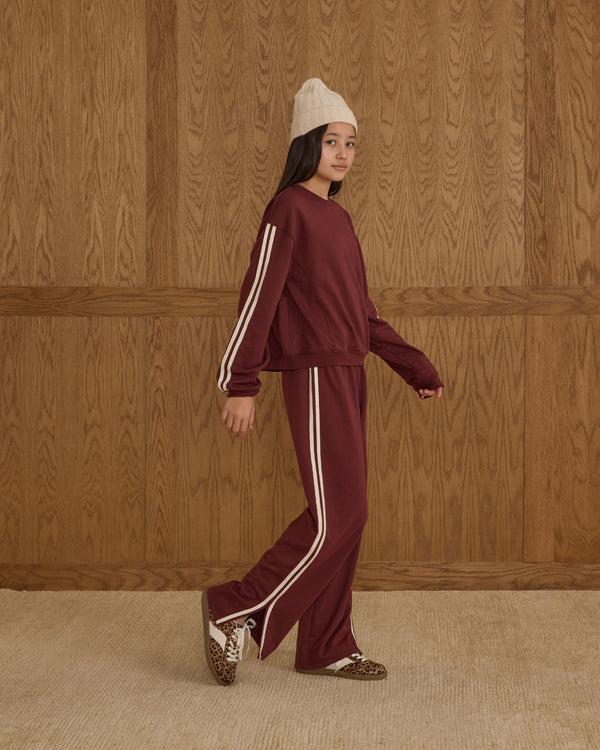 Rylee Cru Teen Oversized Sweatshirt Burgundy