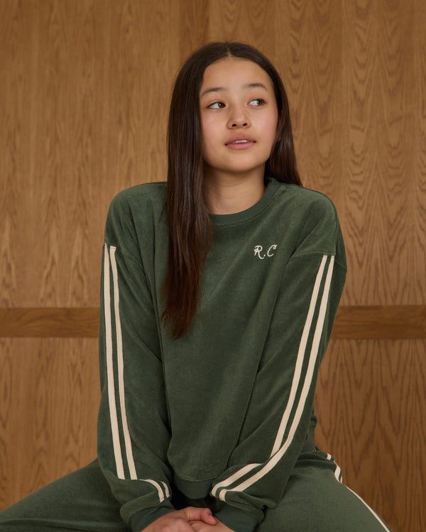 Rylee Cru Teen Oversized Sweatshirt Green