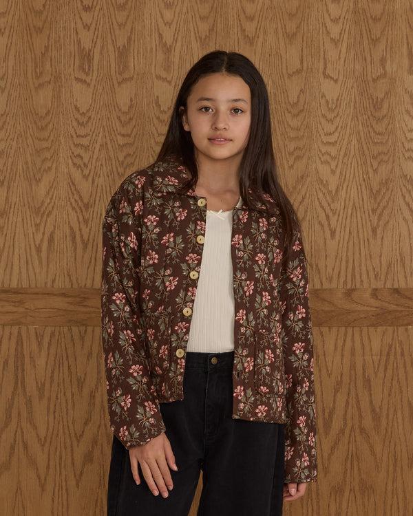 Rylee Cru Teen Quilted Collar Jacket Winter Floral
