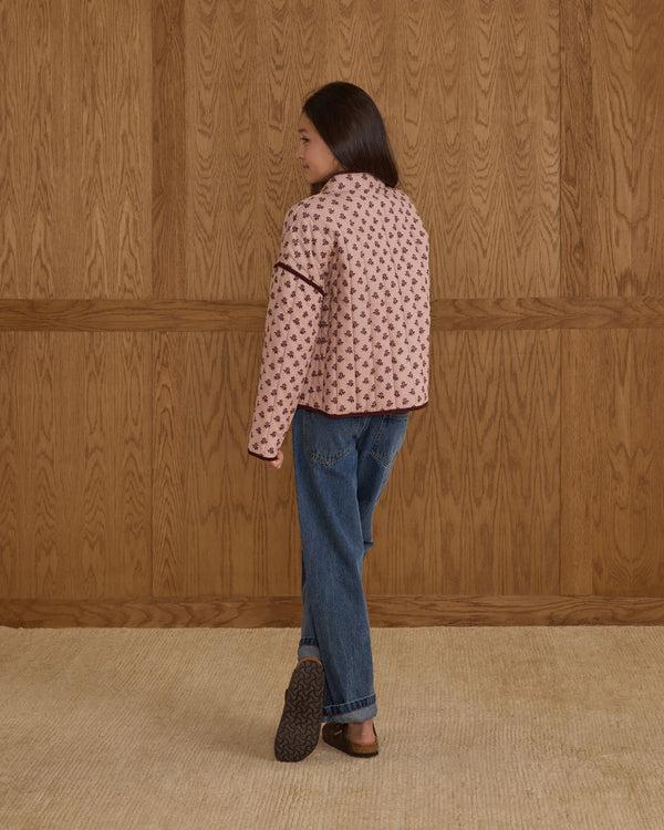 Rylee Cru Teen Quilted Jacket Blush Fleur