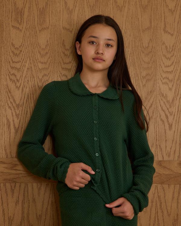 Rylee Cru Teen Rio Cardigan Green