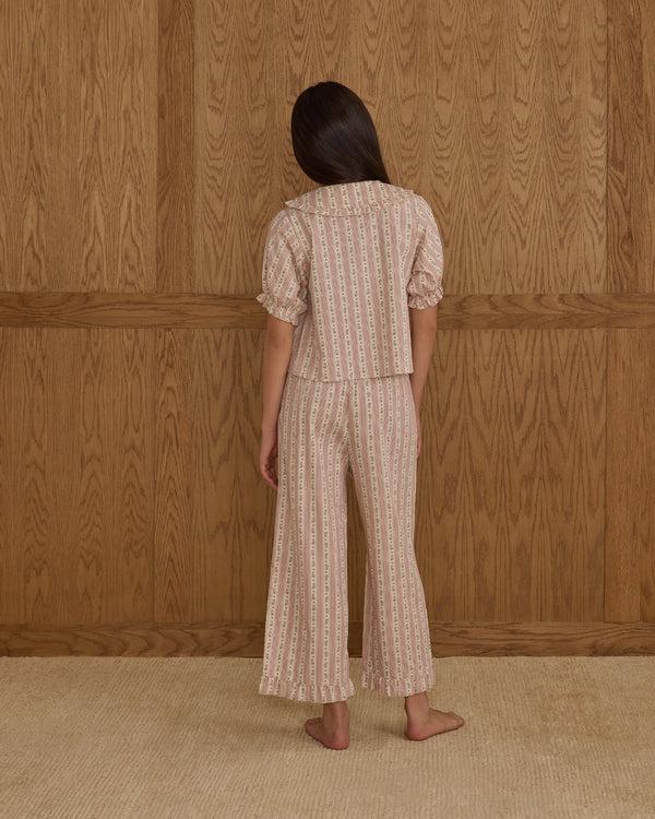 Rylee Cru Teen Ruffle Pajamas Candy Cane Stripe