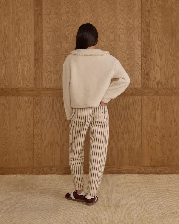 Rylee Cru Teen Shearling Collared Coat Natural