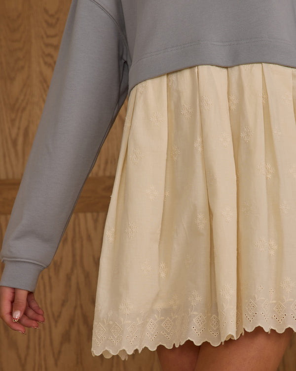 Rylee Cru Teen Sweatshirt Dress Dusty Blue