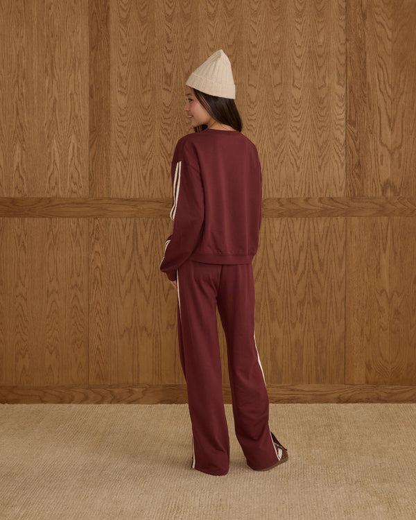 Rylee Cru Teen Track Pant Burgundy