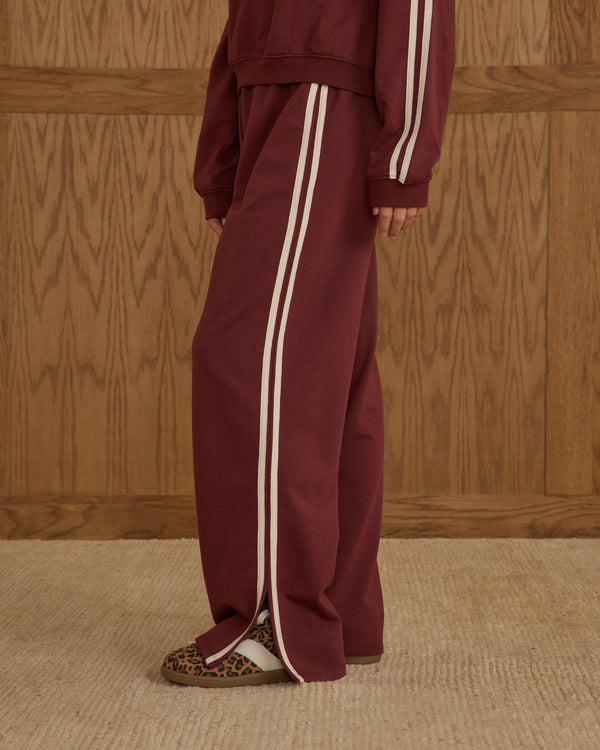 Rylee Cru Teen Track Pant Burgundy