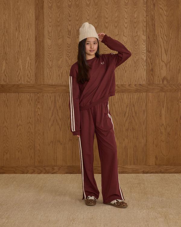 rylee cru Teen Track Pant Burgundy