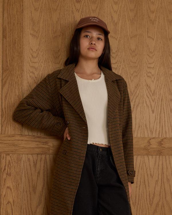 Rylee Cru Teen Trench Coat Brown