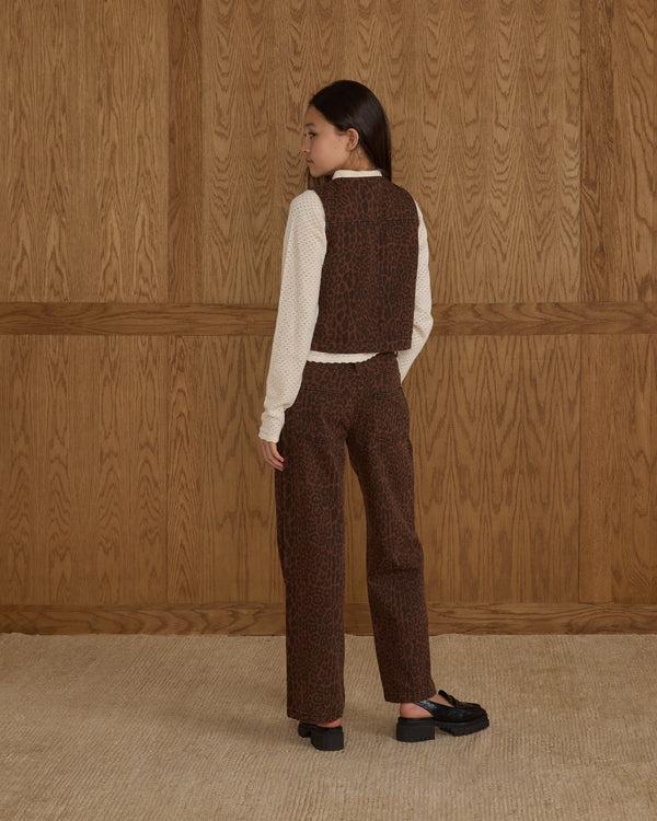 Rylee Cru Teen Utility Vest Leopard