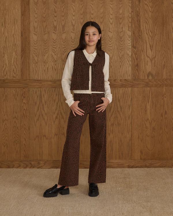rylee cru Teen Utility Vest Leopard