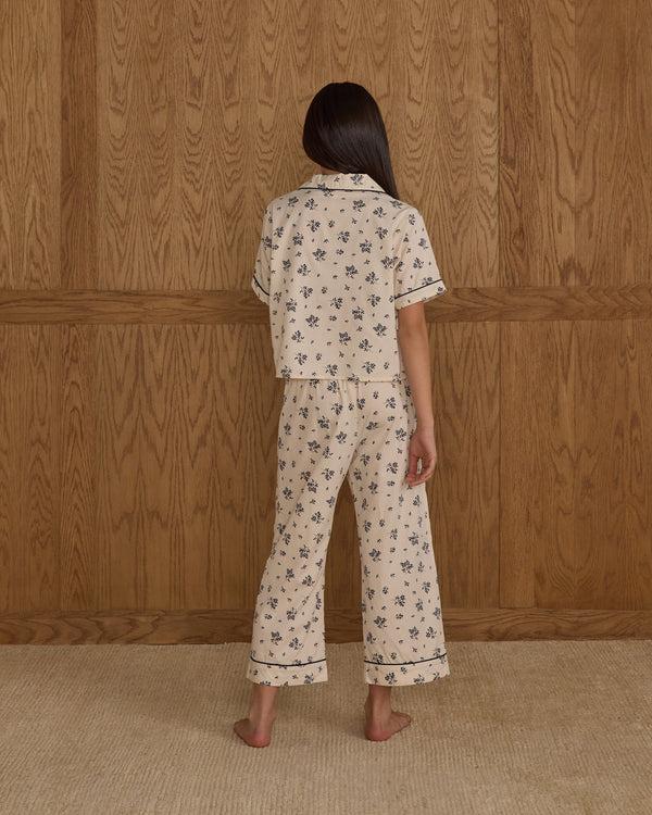 Rylee Cru Teen Woven Pajama Set Blue Floral