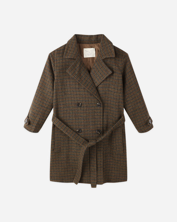 rylee cru Trench Coat Brown