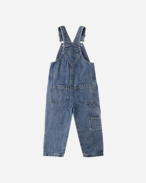 Rylee Cru Utility Overall Indigo Denim