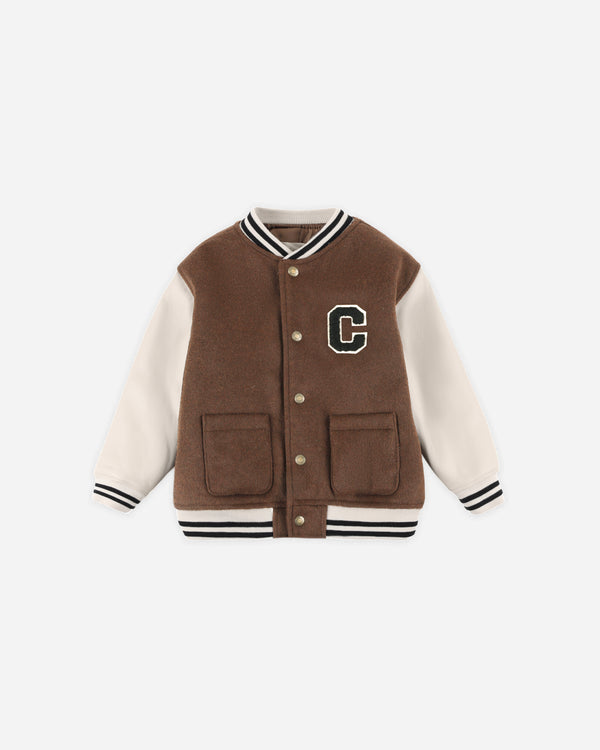 rylee cru Varsity Jacket Brown