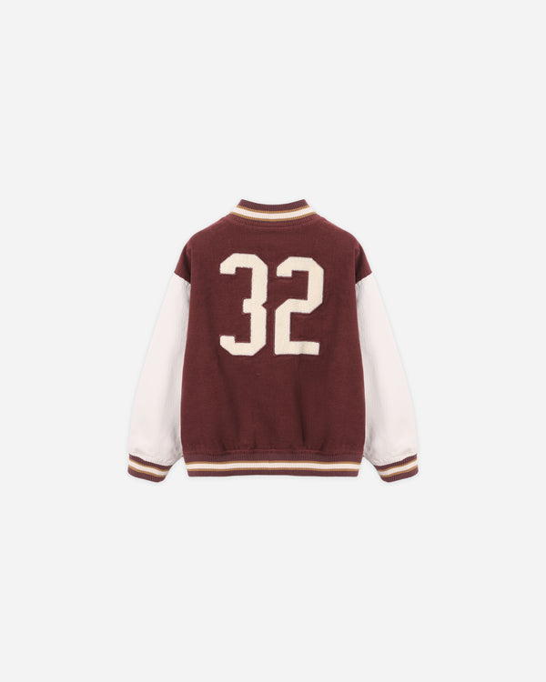 Rylee Cru Varsity Jacket Burgundy