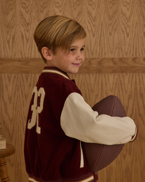 Rylee Cru Varsity Jacket Burgundy