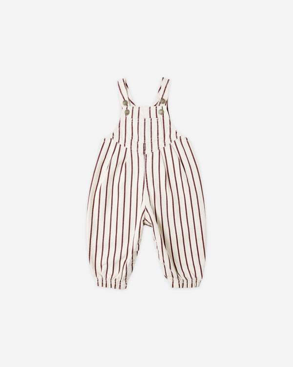 rylee cru Vintage Overall Burgundy Stripe