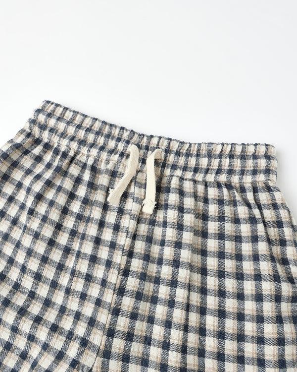 Rylee Cru Wide Leg Pant Navy Check