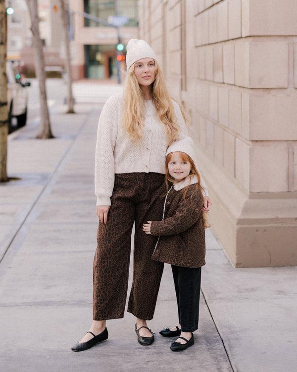 Rylee Cru Women's Barrel Denim Leopard