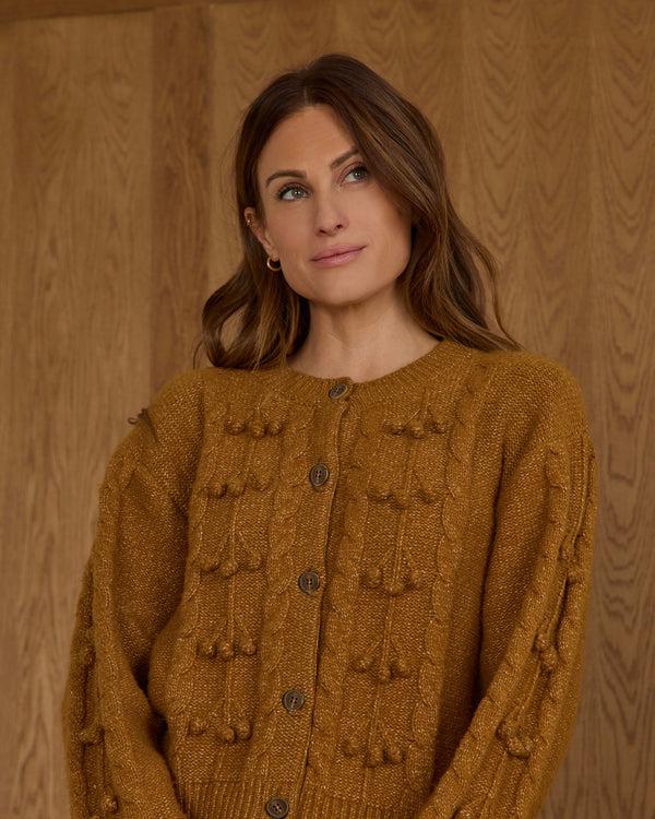 Rylee Cru Women's Bobble Cardigan Golden