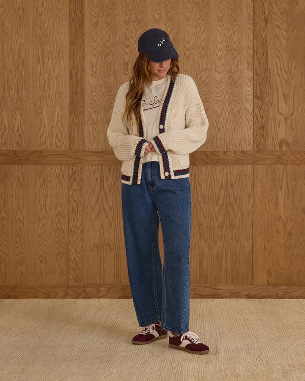 Rylee Cru Women's Collegiate Cardigan Natural