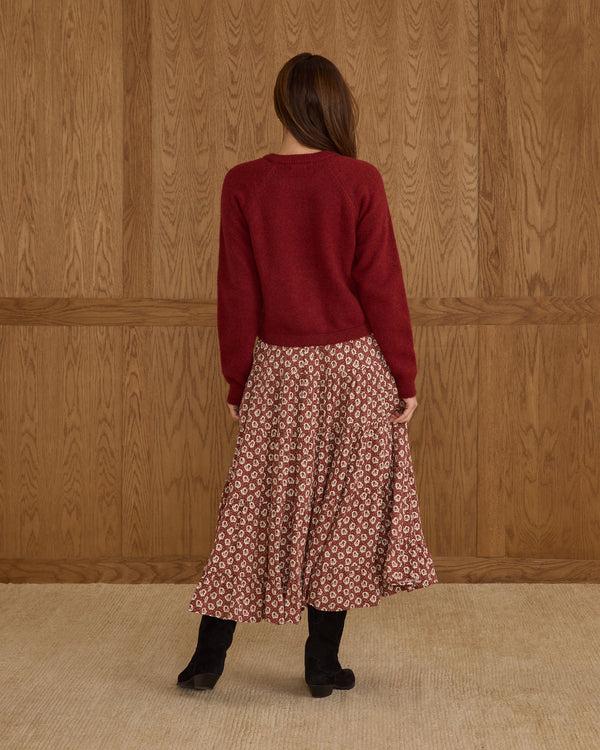 Rylee Cru Women's Fuzzy Cardigan Ruby