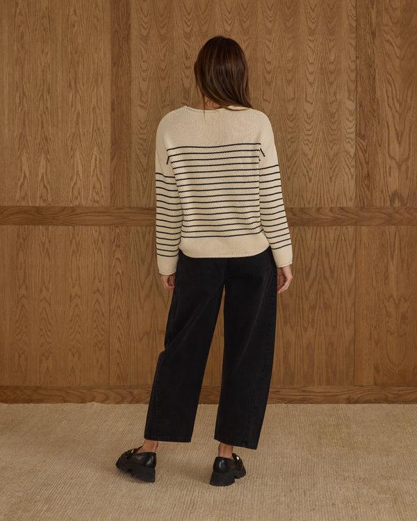 Rylee Cru Women's Jacques Sweater Black Stripe