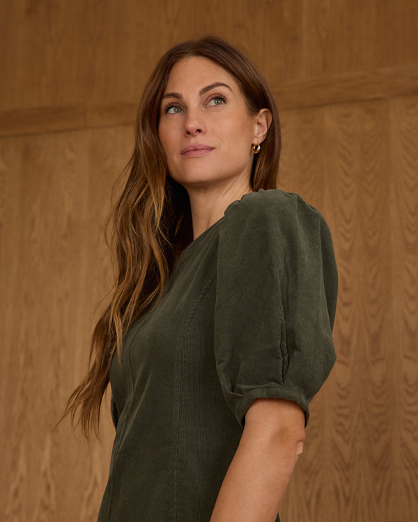 Rylee Cru Women's Levi Mini Dress Evergreen