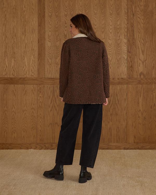 Rylee Cru Women's Long Chore Coat Leopard