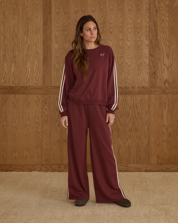 Rylee Cru Women's Track Pant Burgundy