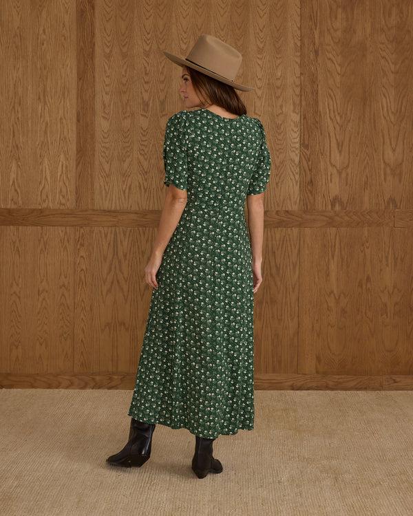 Rylee Cru Women's Violet Dress Green Ditsy