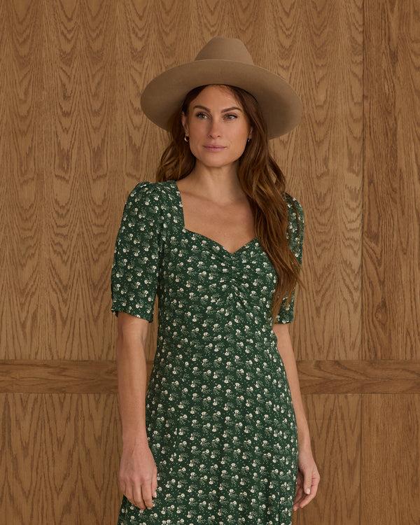 Rylee Cru Women's Violet Dress Green Ditsy