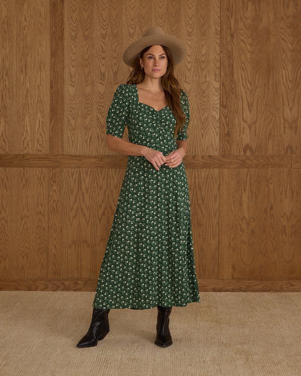 rylee cru Women's Violet Dress Green Ditsy