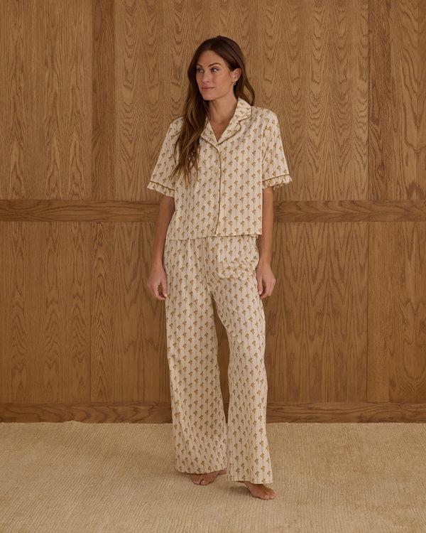 rylee cru Women's Woven Pajama Set Golden Bloom