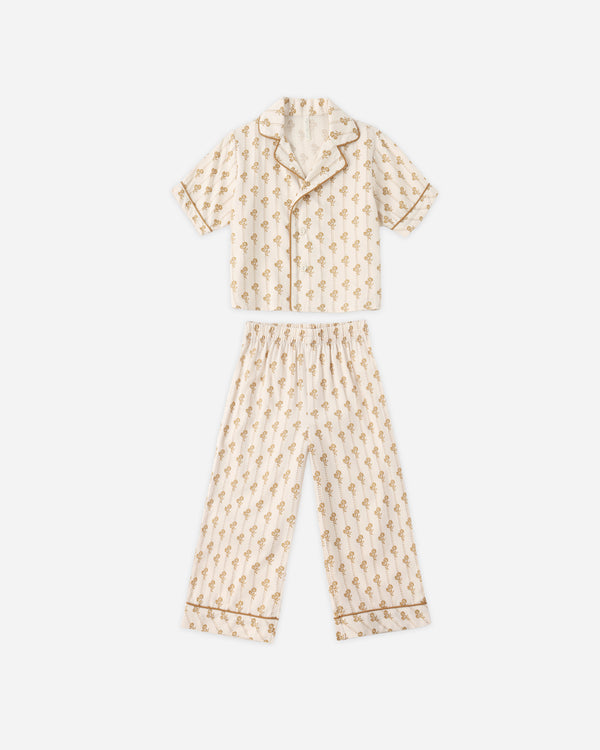 rylee cru Woven Pajama Set Golden Bloom