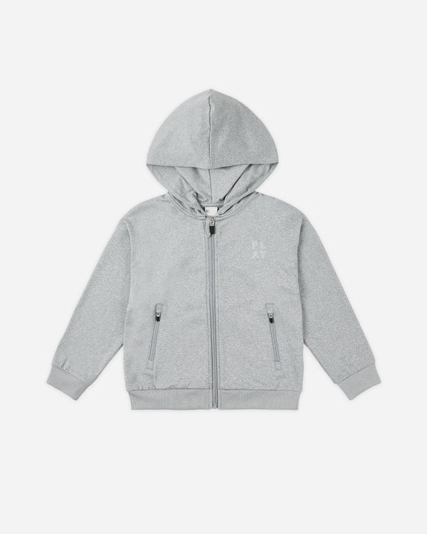 rylee cru Zip-Up Tech Hoodie Heathered Dusty Blue